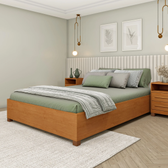 Imagem da oferta Cama Casal em MDP 193cm x 144cm Mônaco
