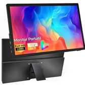 Imagem da oferta Ximodot Monitor portátil de 15,6 polegadas Conectividade USB-C HDMI Full HD 1080P e alto-falantes integrados