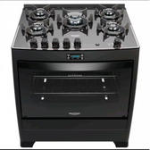 Imagem da oferta Fogão 5 Bocas Com Mesa De Vidro e Timer Digital Supreme Black Glass - Dako