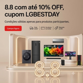 Imagem da oferta DESCONTOS 8.8: até 12% OFF extra na LG
