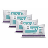 Imagem da oferta Travesseiro Soft Antialergico Fibra Siliconada Kit 4 Und - ARTE CAZZA