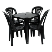 Imagem da oferta Jr Plasticos Kit Mesa Plástico Quadrada + 4 Cadeira