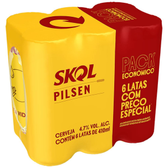 Imagem da oferta Cerveja Skol Pilsen Lata 310ml - 6 Unidades
