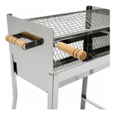 Imagem da oferta Churrasqueira De Inox Portátil - Pé Dobrável 70x50x25 Cm