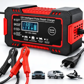 Imagem da oferta Carregador Inteligente De Bateria Automotiva 12v 6a Bivolt Recupera Baterias 4ah A 100ah Todos Veículos Moto Carro Caminhão Barco Woosh