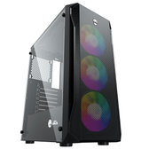Imagem da oferta Gabinete Gamer Ninja AERO RGB Mid Tower Vidro Temperado ATX Sem Fonte Com 3 Fans