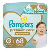 Imagem da oferta Fralda Pampers Premium Care Tamanho G - 68 Unidades