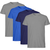 Imagem da oferta Kit com 4 Camisetas Básicas Masculinas Lisas T-Shirt Slim Tee