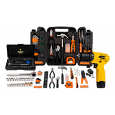 Imagem da oferta Kit Jogo De Ferramentas Multiuso 169 Peças Maleta Com Parafusadeira A Bateria Tb-12a 3/8 12v The Black Tools