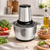 Imagem da oferta Multiprocessador E Triturador De Alimentos Elétrico Picador de 2 Litros Inox 110v Moedor de Alimentos Cortador de Carne Cortador de Legumes Multifunc
