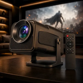 Imagem da oferta Projetor Hy320 Davely Smart Tv Android Wifi 6 390 Ansi Lumens Full Hd Suporte 4k Hdmi Bluetooth 85-200 Polegadas Alto Falante Com Controle Remoto Bivo