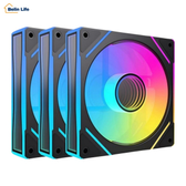 Imagem da oferta Kit 3 Fans Argb 120mm Gabinete Gamer 5V 3 Pinos 1300 Rpm Silencioso Controle De Luz Rgb Pc Desktop