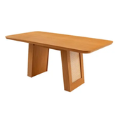 Imagem da oferta Mesa de Jantar Carolina 180cm Tampo Mdf Canto Copo Moderna Mobília