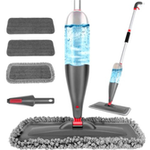 Imagem da oferta Mop Spray Com 800ml – Esfregão Com Spray De Microfibra Com 3 Refis Laváveis, Limpeza De Chão Seco E úmido, Ideal Para Cozinha, Piso Laminado, Az