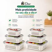 Imagem da oferta Kit com 6 Organizadores para Geladeira