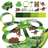 Imagem da oferta Pista Dinossauro Carrinhos com Looping Radical Túnel Brinquedo Luz e Som 92 Peças (92)