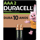 Imagem da oferta Pilha Recarregável AAA Palito DURACELL Com 2 Unidades