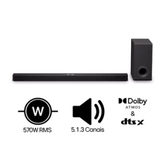 Imagem da oferta Soundbar LG S90TY 570W RMS Dolby Atmos 5.1.3 Canais DTS:X AI Room Calibration Pro AI Sound Pro Sem fios WOW O