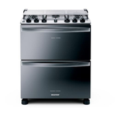 Imagem da oferta Fogão Brastemp 5 Bocas Duplo Forno Cor Inox Com Botões Removíveis E Exclusivo Aro ProtFogão Brastemp 5 Bocas Duplo Forno Cor Inox Com B
