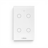 Imagem da oferta Interruptor Inteligente WiFi Touch 4 Botões Sem Neutro, Smart Switch Com Controle Por App