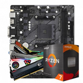 Imagem da oferta Kit Upgrade Placa Mãe AsRock A520M-HDV + Processador AMD Ryzen 7 5700G + Memória DDR4 16GB 3000MHz