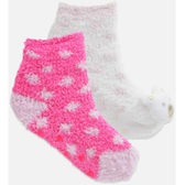 Imagem da oferta Kit 2 Pares Meias Infantil Soquete Antiderrapante Chenille Tam 14/17