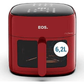 Imagem da oferta Fritadeira Sem Óleo Air Fryer Eos Chef Gourmet 6.2 Litros Compacta Digital Vermelho Eaf60v 220v