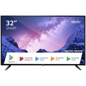Imagem da oferta Smart TV Multilaser 32" Sistema Android Dolby Audio Google Assistente RJ45 + AV Multilaser - TL042