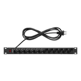Imagem da oferta Protetor Eletrônico Com 12 Tomadas Para Rack Epr 212+ Preto Intelbras 110v220v