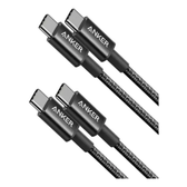 Imagem da oferta Kit 2 Cabos Usb Tipo C para Tipo C Anker com 1,8m 60w Carga Súper Rápida Cor Preta para iPhone Samsung Motorola
