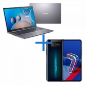 Imagem da oferta Kit Notebook ASUS X515JF-EJ361T Cinza + Smartphone ASUS ZenFone 7 6GB128GB Preto