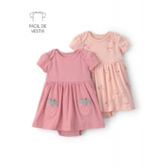 Imagem da oferta Kit Vestido Bebê 2 Peças Estampado Rosa Carter's