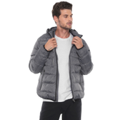 Imagem da oferta Jaqueta Puffer Luigi Bertolli Recortes Cinza