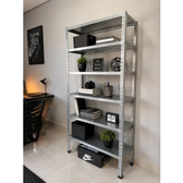 Imagem da oferta Estante Prateleira De Aço Galvanizado 6 Bandejas 198x90cm