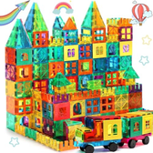 Imagem da oferta Brastoy Blocos De Montar Magnéticos Construção Brinquedo Infantil (130 Peças)