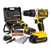 Imagem da oferta Parafusadeira Furadeira De Impacto The Black Tools Profissional TB-21PX 2 Baterias Com Maleta 60Hz Amarelo