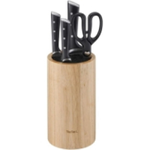 Imagem da oferta Kit De Facas Tefal Com 3 Peças + Tesoura + Cepo Ice Force, Aço Inox Resfriado Alemão