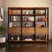 Imagem da oferta Conjunto 3 Estantes Para Livros Industrial 1 Porta Mdp Db