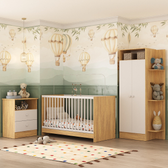Imagem da oferta Jogo De Quarto Infantil Trevalla Móveis Pom Pom 3 Peças (Diversas Cores)