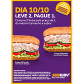 Imagem da oferta Promoção Leve 2 Pague 1 - Subway