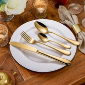 Imagem da oferta Kit 24 Faqueiro Dourado Luxo Talheres Com Maleta Premium