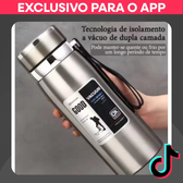Imagem da oferta Garrafa Térmica Sport Inox 1000ml Infusor Parede Dupla C Alça