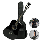 Imagem da oferta Kit Violao Acustico Nylon Sonn SNG-38C Natural Preto Com Tensor No Braco 18 Trastes + Capa Bag Luxo Oxford 600 Bolso Dup
