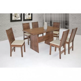 Imagem da oferta Conjunto Sala de Jantar Mesa Retangular Destak com 6 Cadeiras