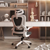 Imagem da oferta Cadeira de Escritório Ergonômica Com Apoio Lombar e Apoio de Cabeça Cinza com Estofado de Mesh