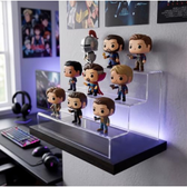 Imagem da oferta Expositor Organizador de Acrílico Vivid Decor 3 Degraus Transparente 33x15x15cm para Funko Pop Miniaturas e Colecionáv