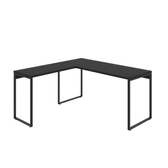 Imagem da oferta Mesa de Escritório em L Estilo Industrial 1,50mX1,50m Kuadra, Compace, Preto ÔnixEst.Preta