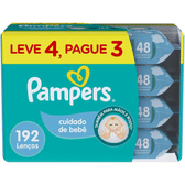 Imagem da oferta Lenços Umedecidos Pampers Cuidado de Bebê - 192 Unidades