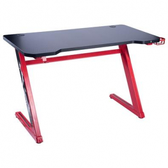 Imagem da oferta Mesa Gamer Husky Gaming Storm 100 Preto e Vermelho Tampo Resistente à Umidade Suporte para Headset e Copo Base em "Z" - HGMQ004