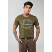 Imagem da oferta Camiseta Masculina Colcci Estampa Revelation Verde Oliva